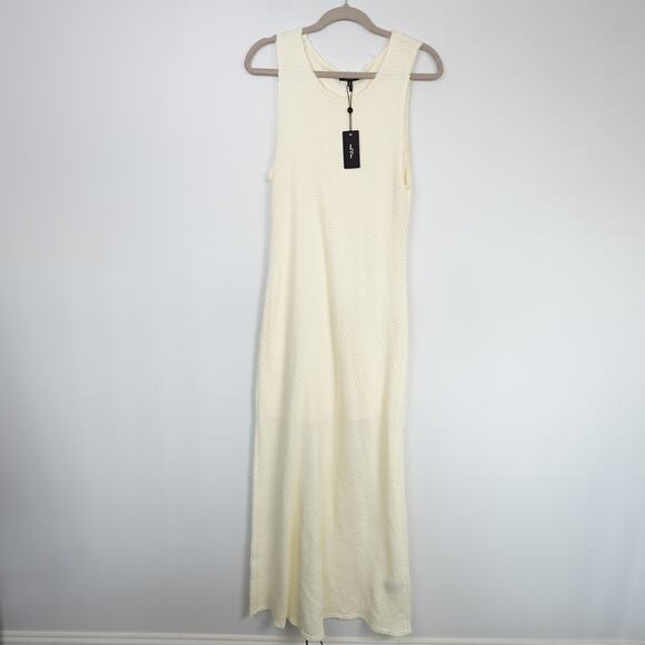 Rag & Bone Carine Texture Knit Maxi Dress Large Ivory - Picture 3 of 11